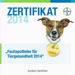 Zertifikat Fachapotheke für Tiergesundheit