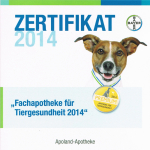 Zertifikat Fachapotheke für Tiergesundheit Zertifikat Fachapotheke für Tiergesundheit